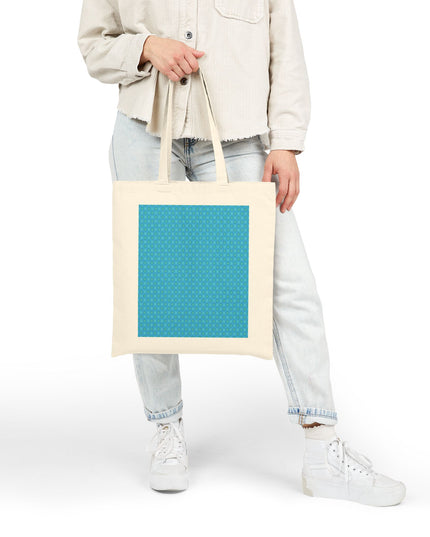 Blue Green Star-crossed Bodies Cotton Canvas Tote Bag