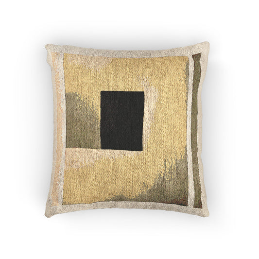 Tan Shadow Woven Pillow, 17" x 18"