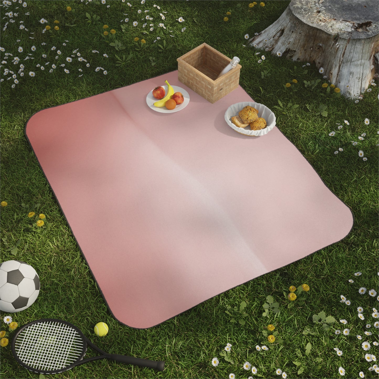 Rose Red Fade 61" × 51" Picnic Blanket