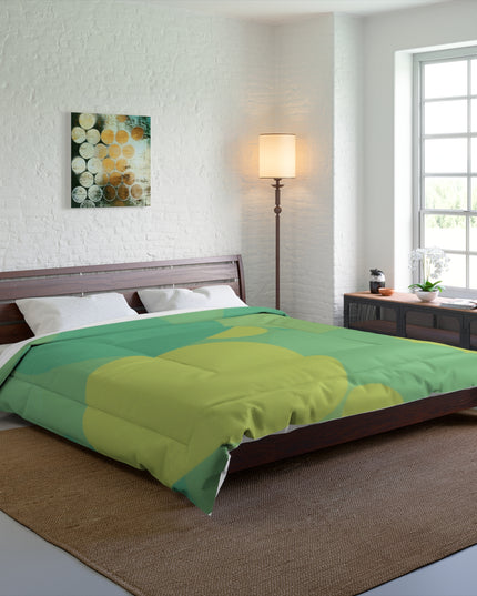 Pastel Green Patches 104" × 88" Comforter