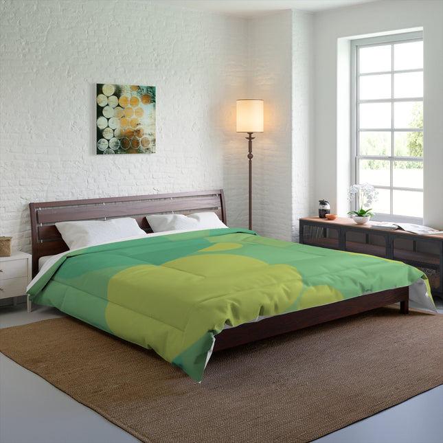 Pastel Green Patches 104" × 88" Comforter