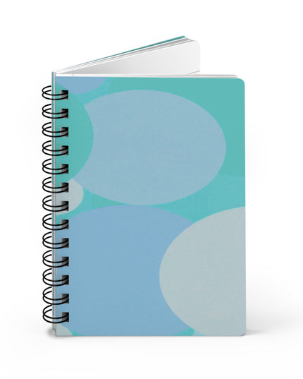 Pastel Tan and Tif Patches Spiral Bound Journal, 5" x 7" 150 pages