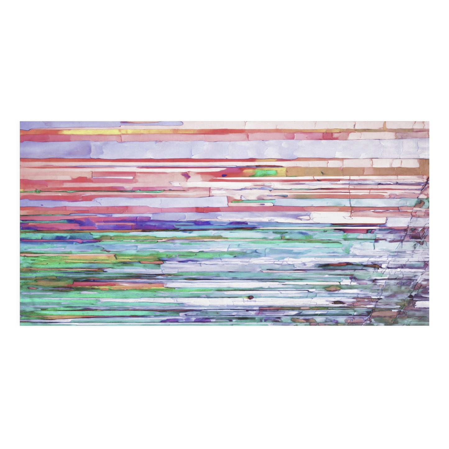 Striped Pastels 30" x 60" Mink-Cotton Towel (50% polyester, 50% cotton)