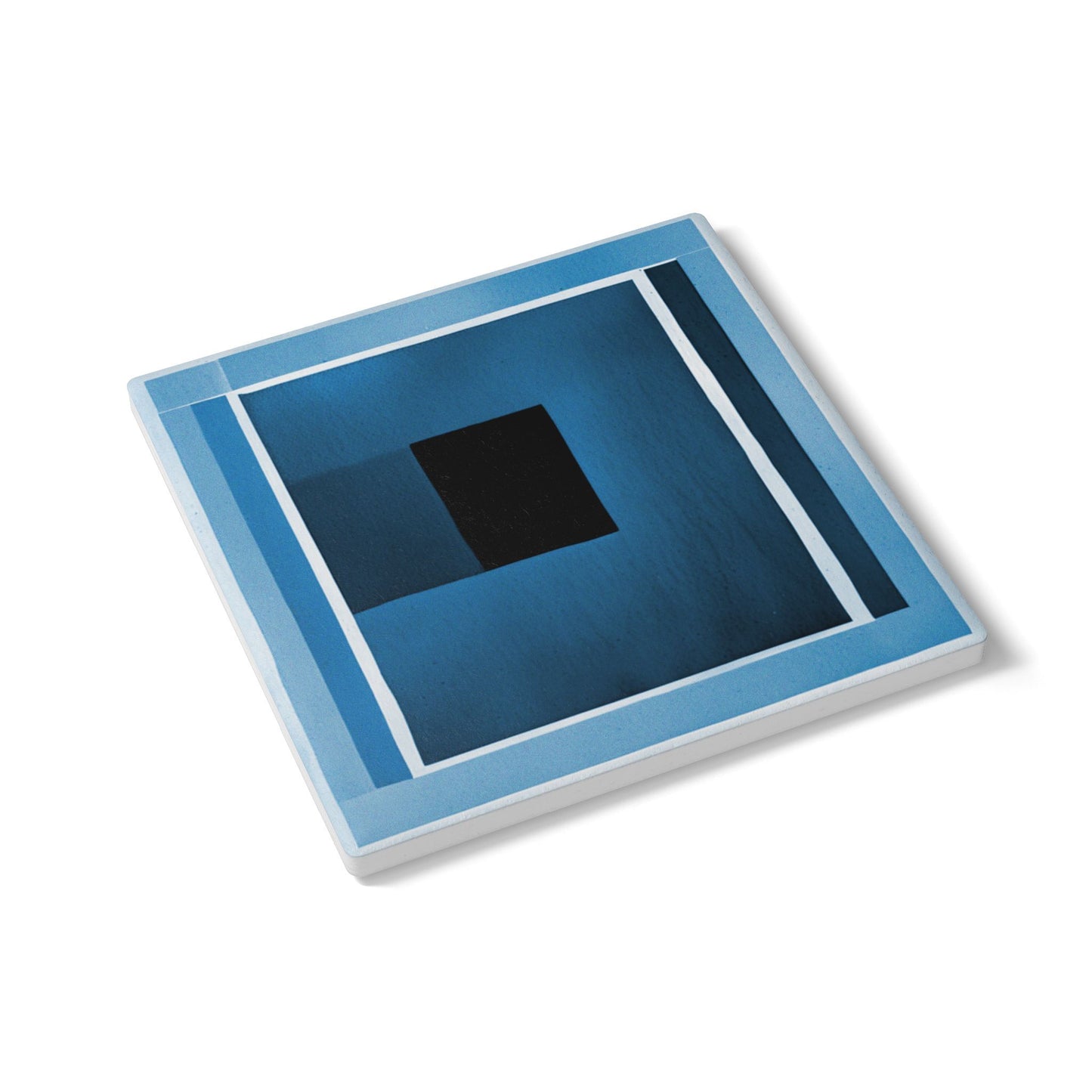 Blue Shadow 4" x 4" Square Ceramic Coaster