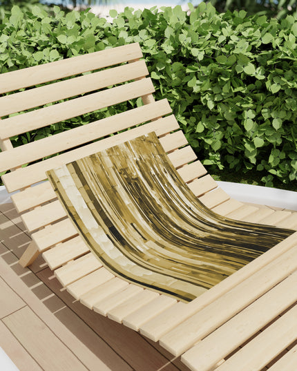 Striped Light Brown Beach Towel, 18" x 27"