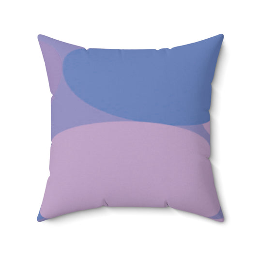 Pastel Purple Family Patches 20" x 20" Faux Suede Square Pillow