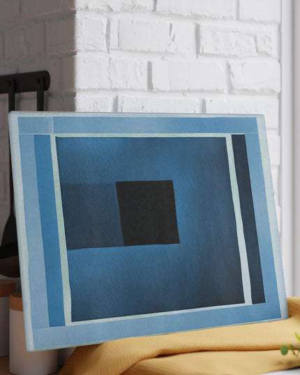 Blue Shadow Glass Cutting Board, 11" x 15"