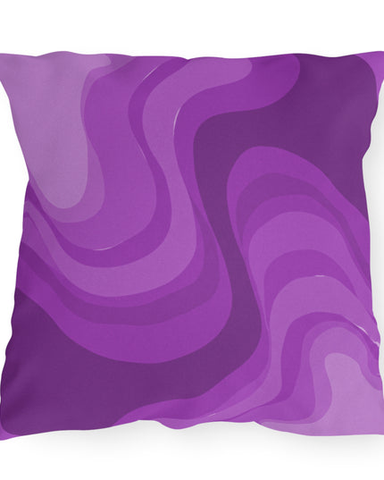 Wavey Purple Wavey 20" x 20" Outdoor Pillow