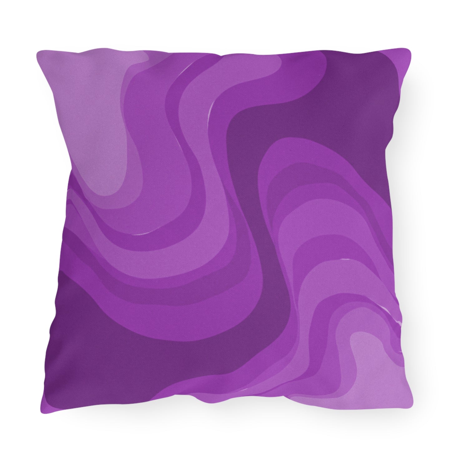 Wavey Purple Wavey 20" x 20" Outdoor Pillow