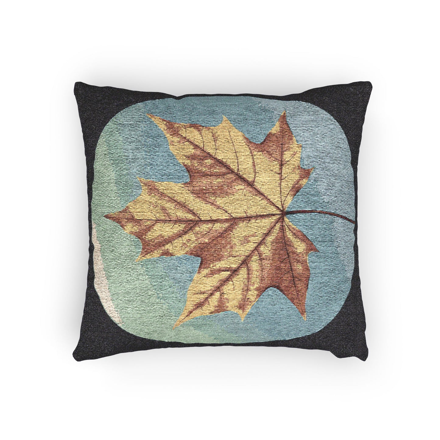Alpha Maple Leaf Woven Pillow, 17" x 18"