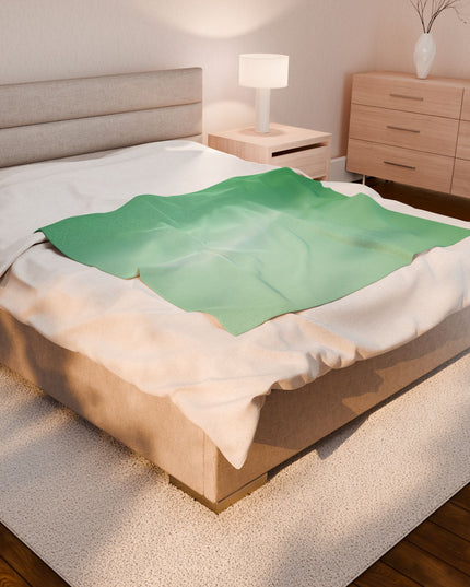 Mint Fade Velveteen Plush Blanket, 50" x 60"