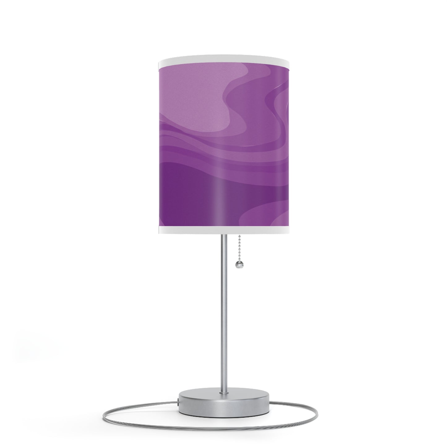 Wavey Purple Wavey Table Lamp on a White or Silver Stand, US|CA plug