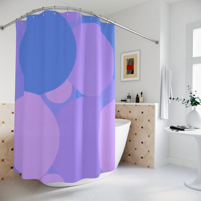 Pastel Purple Family Patches Shower Curtains, 71" x 74"