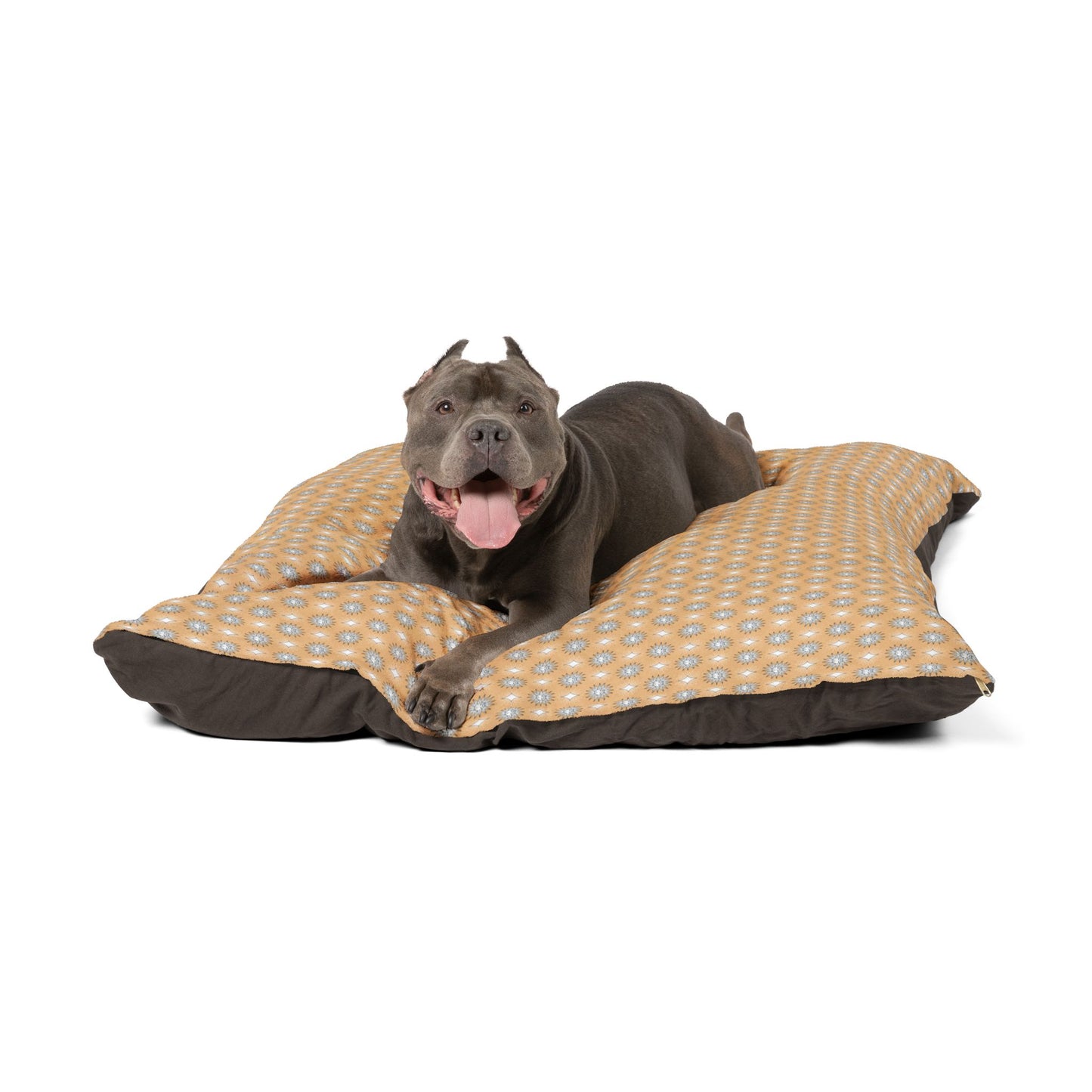 Tan Sunset Star-crossed Bodies Pet Bed, 50" × 40"