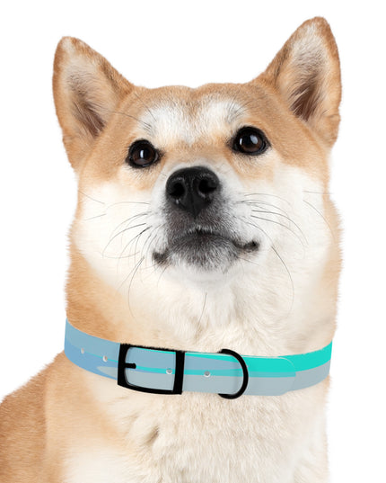 Pastel Tan and Tif Patches Medium Dog Collar
