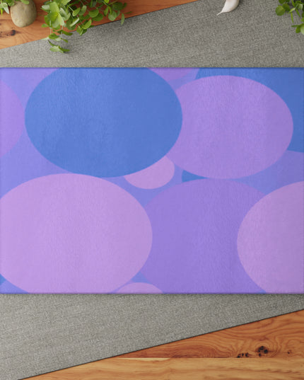 Pastel Purple Family Patches 11" x 15" Glass Cutting Board