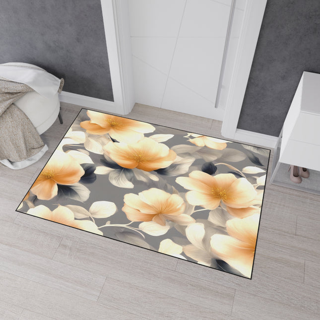 Soft Blossom Floral Bunch Heavy Duty Floor Mat, 48" x 72"