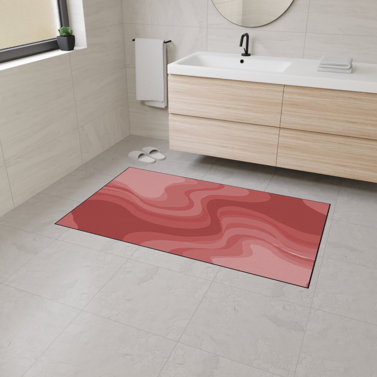 Power Red Wavey 36" x 60" Heavy Duty Floor Mat