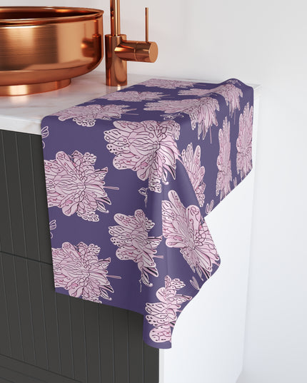 Magenta Floral Butterflies Hand Towel, 16" x 28"