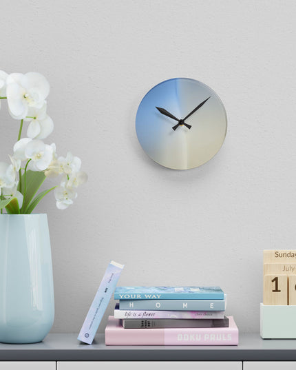 Cobalt Fade Acrylic Round Wall Clock, 8" x 8"