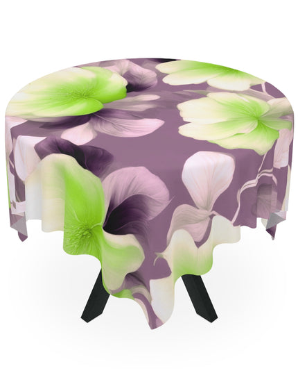 Lime Lavender Floral Bunch Tablecloth, 55" x 55"