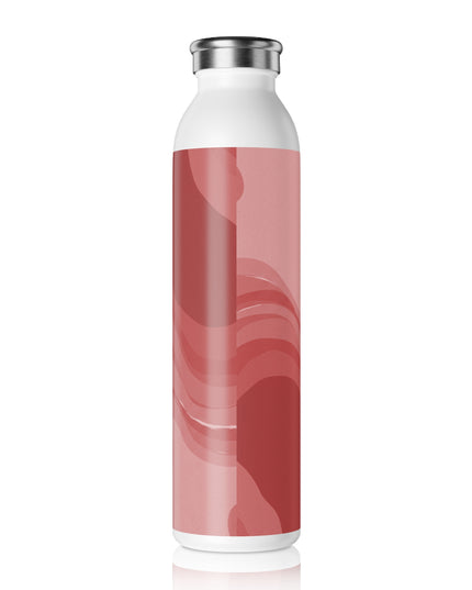 Power Red Wavey Slim Water Bottle, 20 oz White