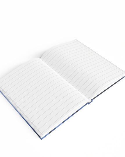 Striped Deep Blue 5" x 7" Journal - 128 Ruled Line pages