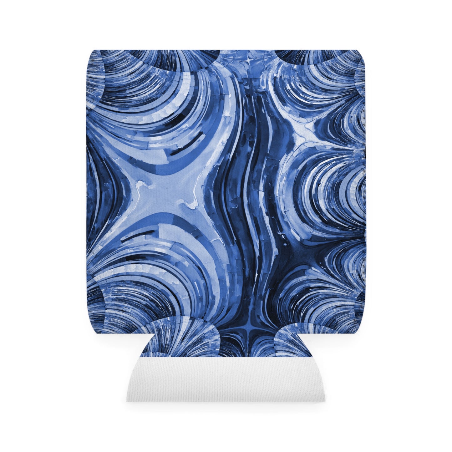 Uzi Spiral Deep Blue 12 oz Can Cooler Sleeve