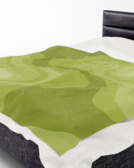 Lemon Wavey Velveteen Plush Blanket, 60" x 80"