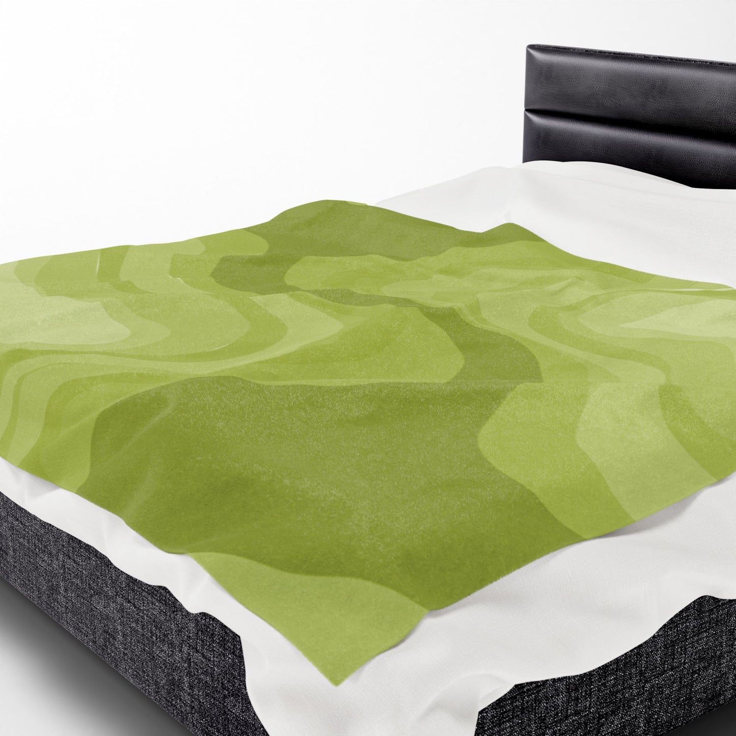 Lemon Wavey Velveteen Plush Blanket, 60" x 80"