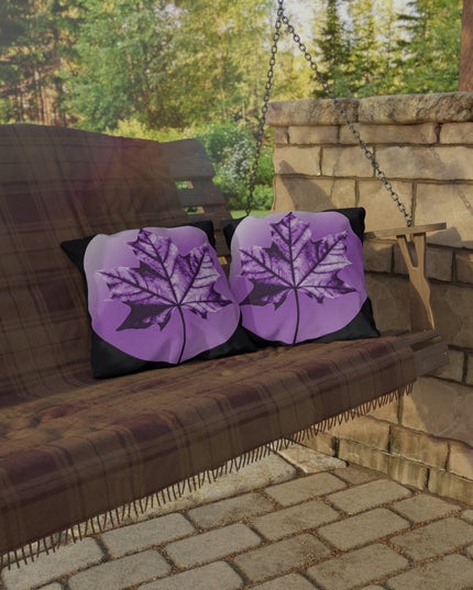 Purple Maple Leaf 16" x 16" Outdoor Pillow