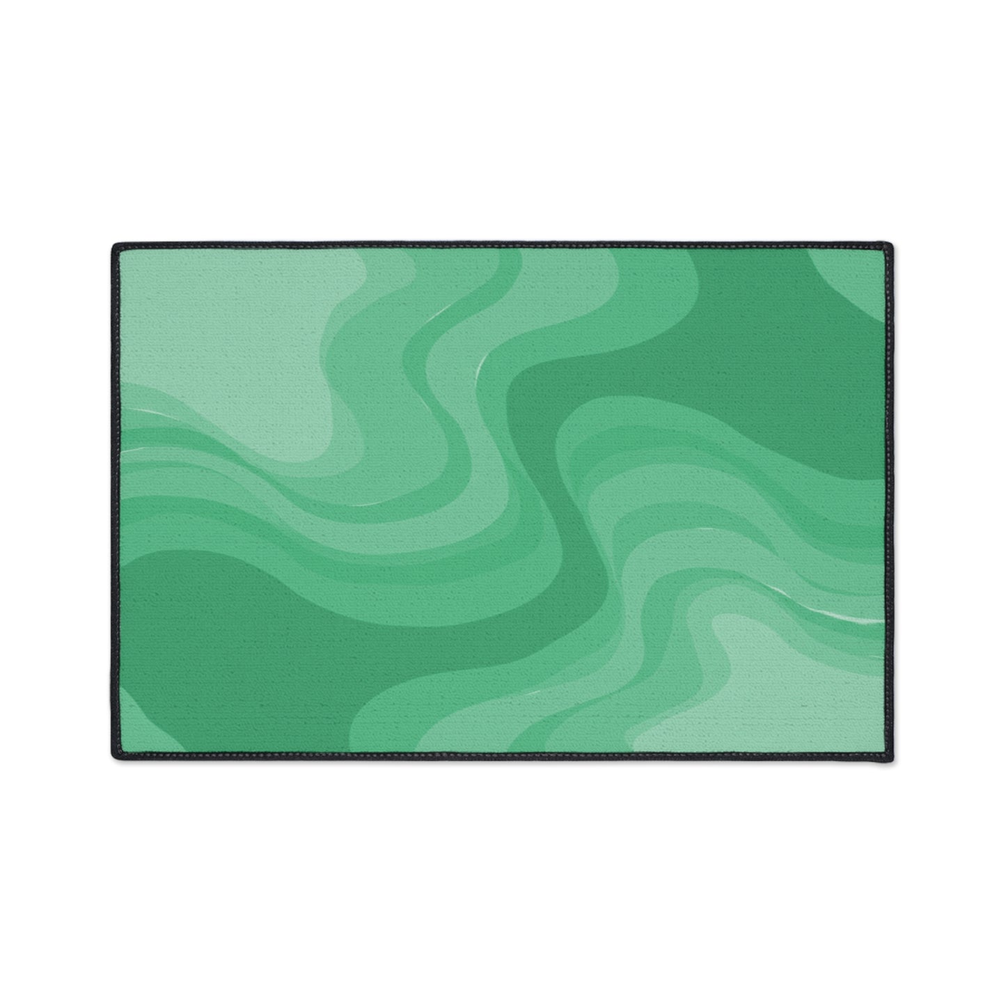 Mint Green Wavey 18" x 27" Heavy Duty Floor Mat