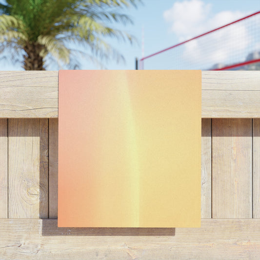 Hot Peach Fade Beach Towel, 18" x 27"