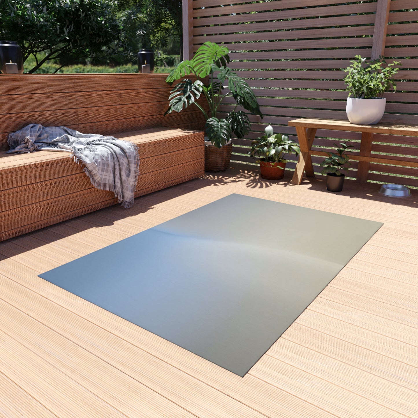 Cobalt Fade Outdoor Rug, 36" x 60"
