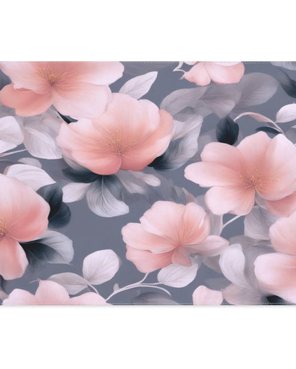 Peach and Blue Gray Floral Bunch Placemat, 1 pc
