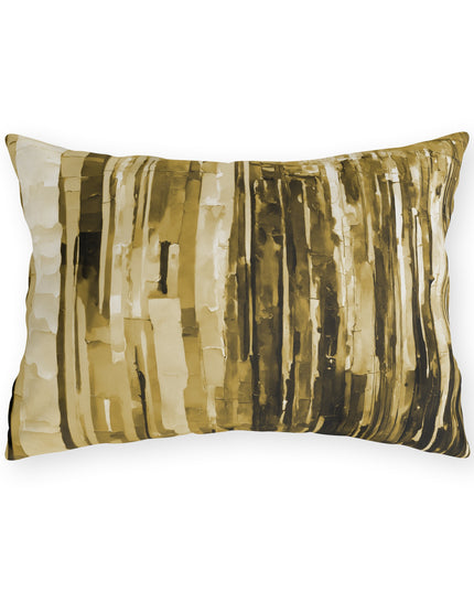 Striped Light Brown Lavender 20" x 14" Outdoor Pillow