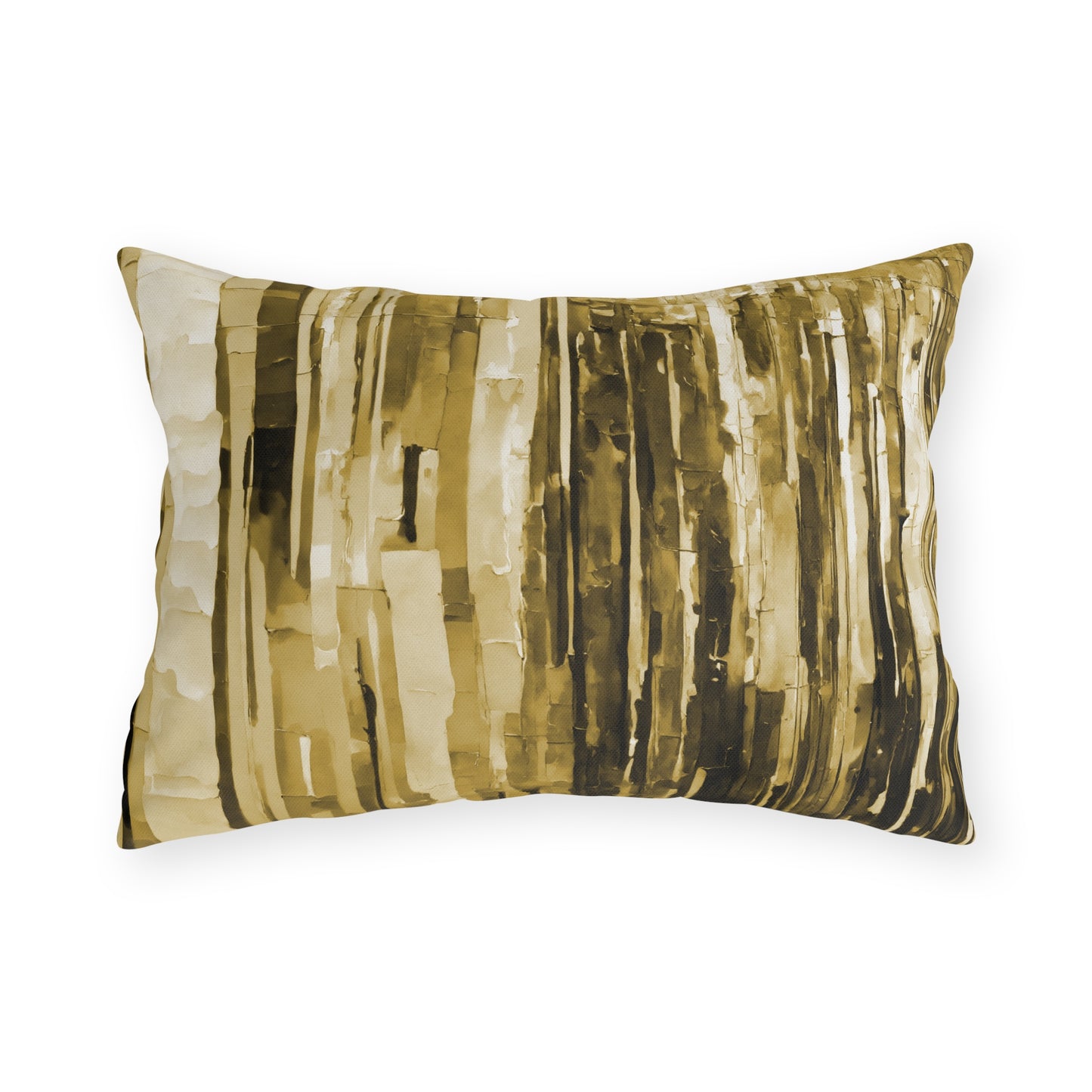 Striped Light Brown Lavender 20" x 14" Outdoor Pillow