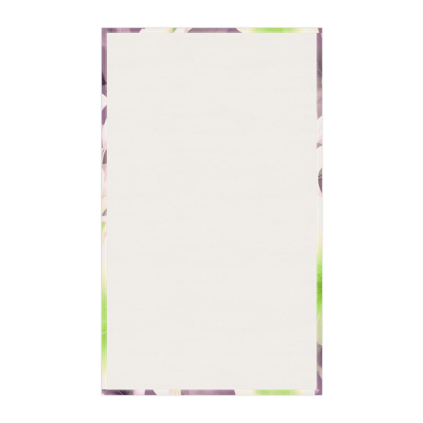 Lime Lavender Floral Bunch Tea Towels (cotton, poly), 18" x "30