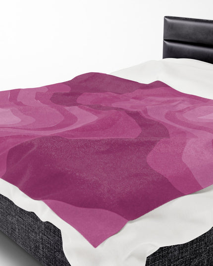 Pinky Mauve Wavey Velveteen Plush Blanket, 60" x 80"