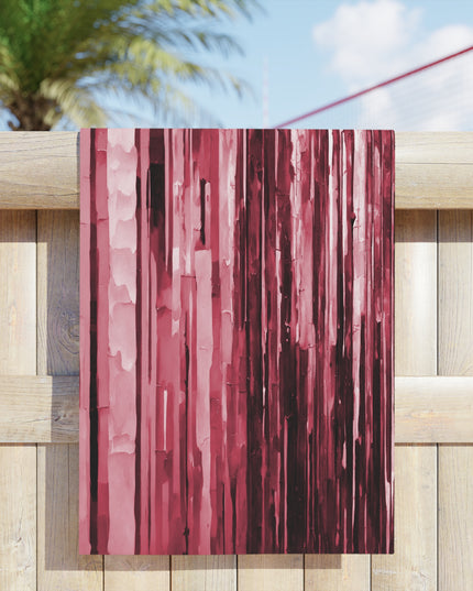 Striped Ruby Beach Towel, 24" x 44"