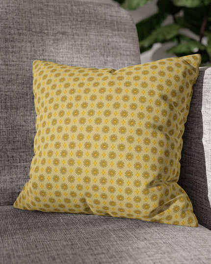 Lemongrass Star-crossed Bodies Spun Polyester Square Pillowcase, 14" x 14"