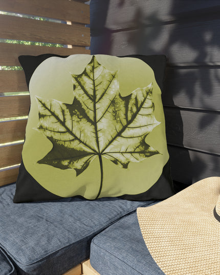 Lemongrass Maple Leaf 20" x 20" Outdoor Pillow