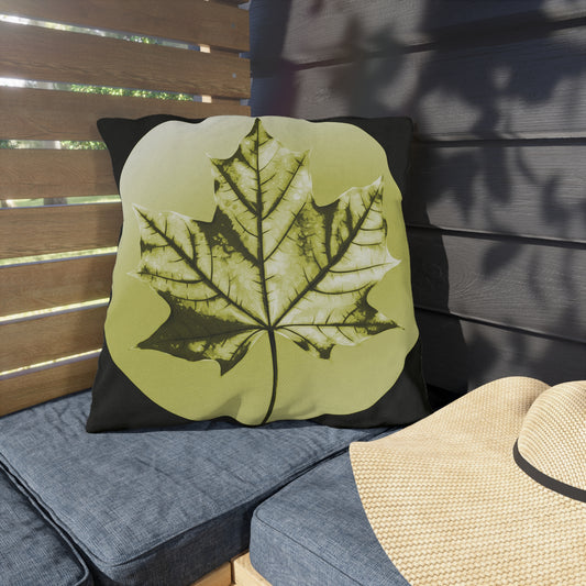 Lemongrass Maple Leaf 20" x 20" Outdoor Pillow
