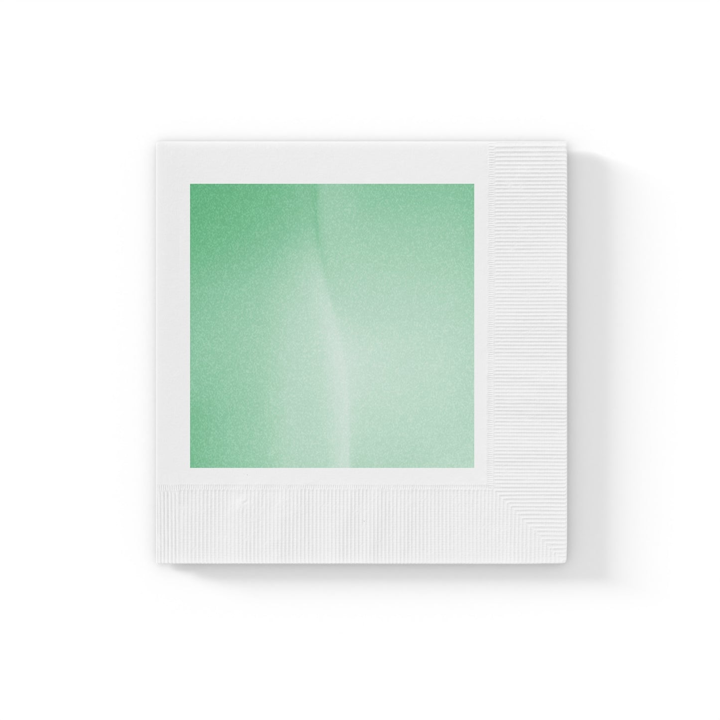 Mint Fade White Coined Napkins, 6.5" x 6.5"