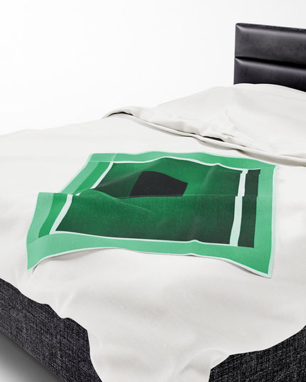 Mint Shadow Velveteen Plush Blanket, 30" x 40"