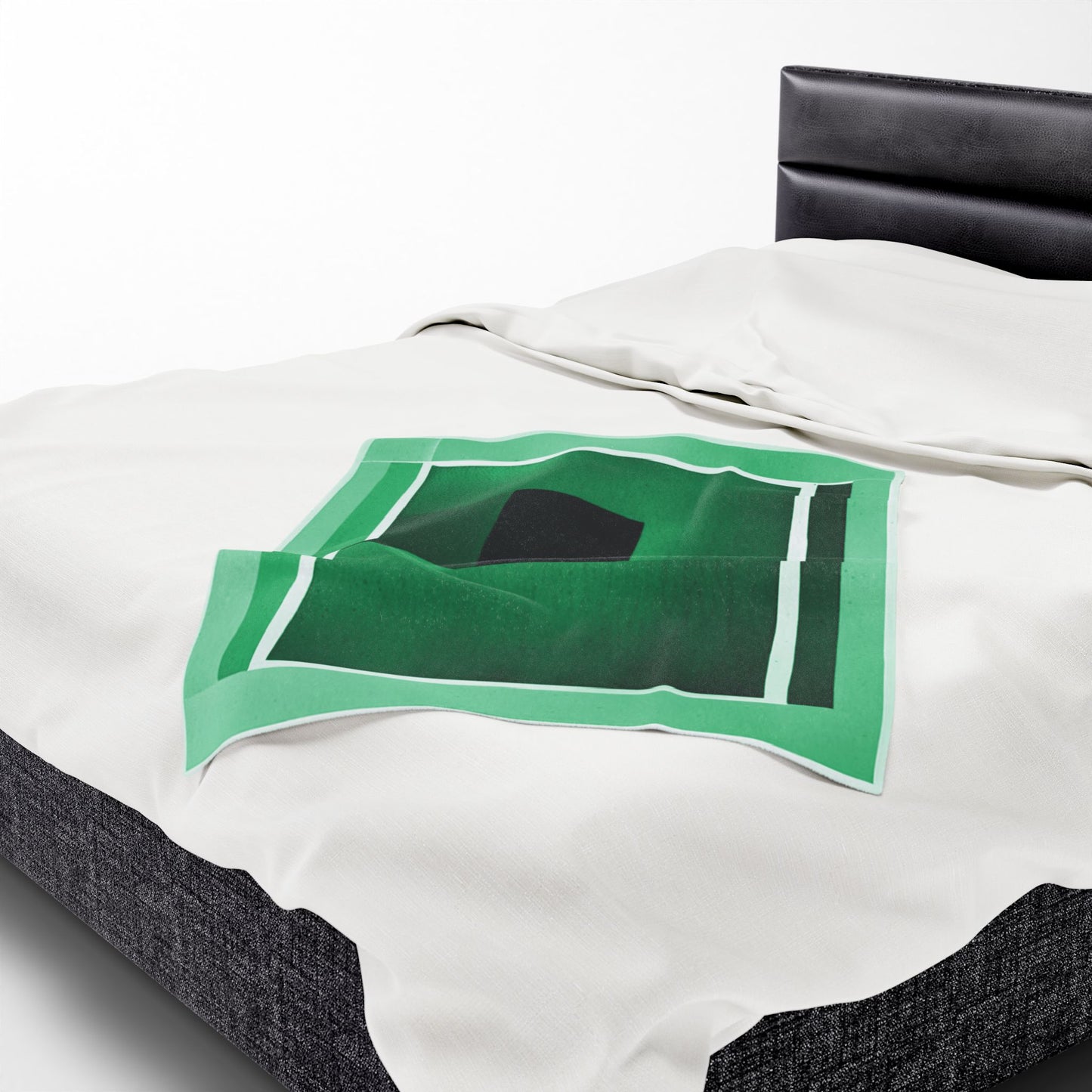 Mint Shadow Velveteen Plush Blanket, 30" x 40"
