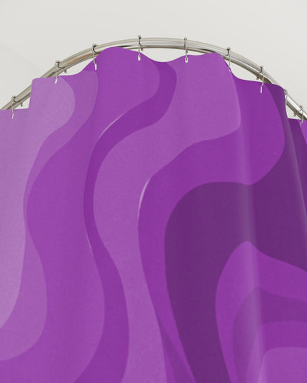 Wavey Purple Wavey Shower Curtains, 71" x 74"