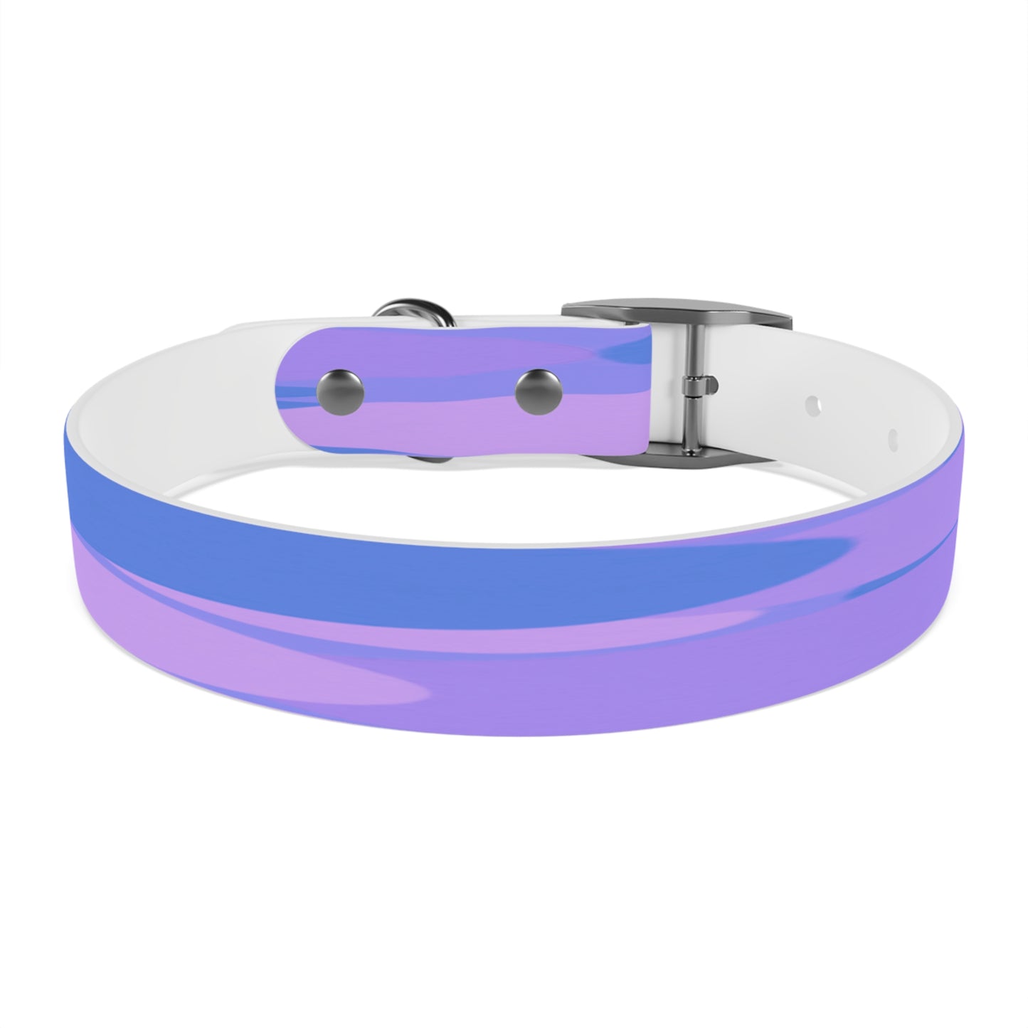 Pastel Purple Family Patches Medium Dog Collar