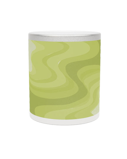 Lemon Wavey 11 oz Metallic Mug (Silver\Gold)