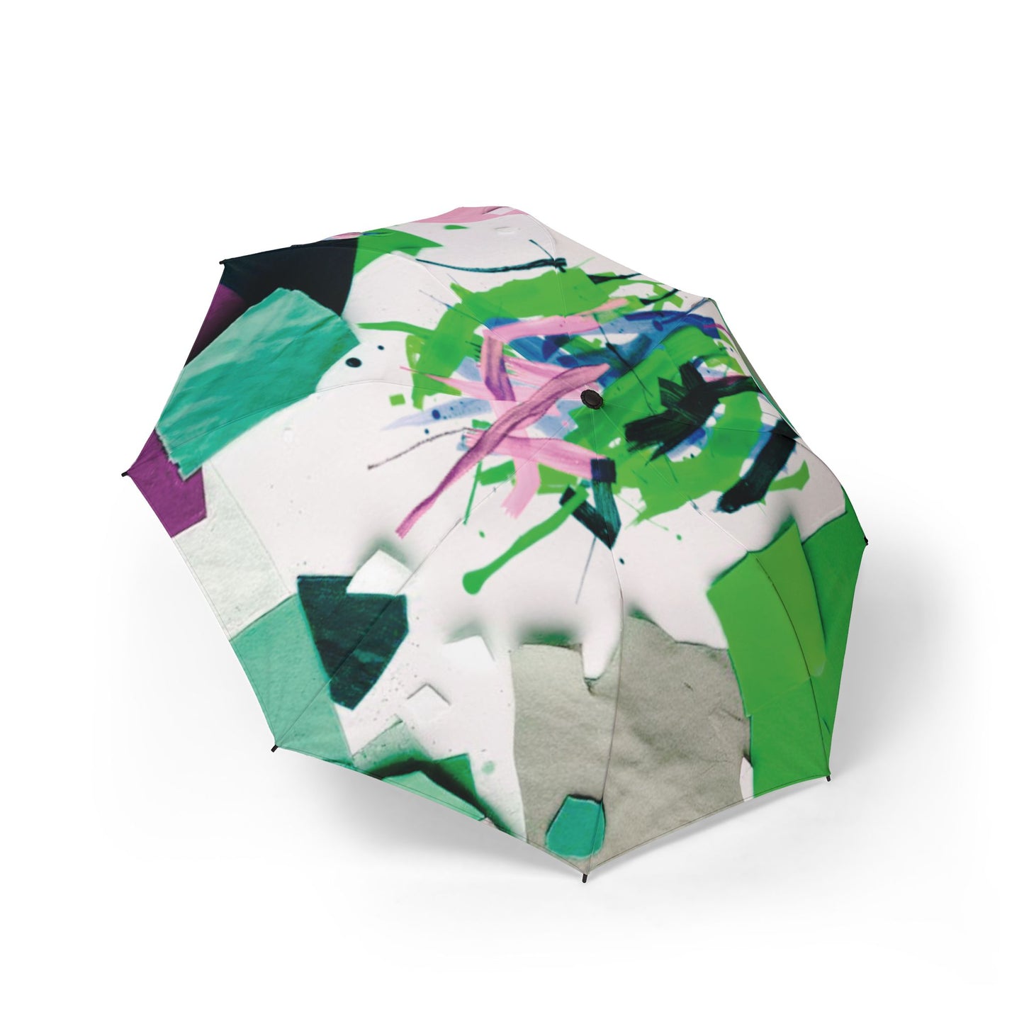 Beta Green Paper Paint Foldable Umbrella - Compact & Chic
